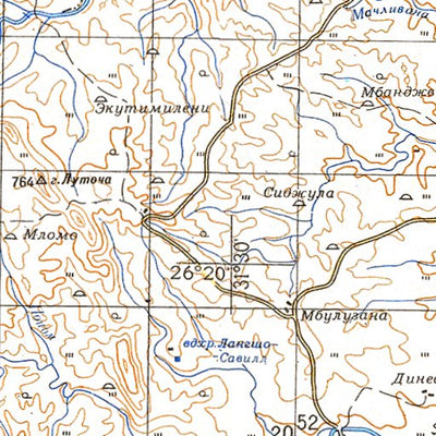 Avenza Systems Inc. Soviet Genshtab - xg36-20 - Swaziland digital map