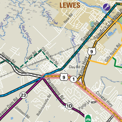 Avenza Systems Inc. Sussex County Delaware - Bicycle Map digital map