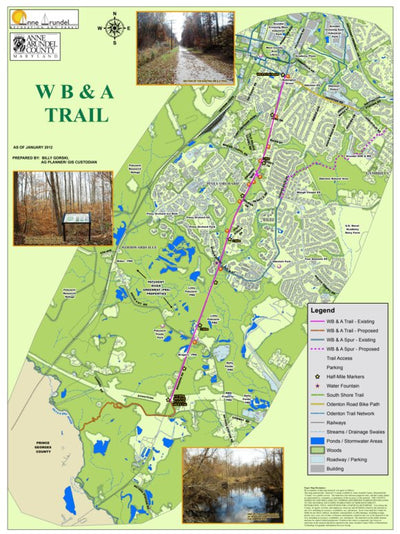 Avenza Systems Inc. WB&A Trail Map - Anne Arundel County digital map