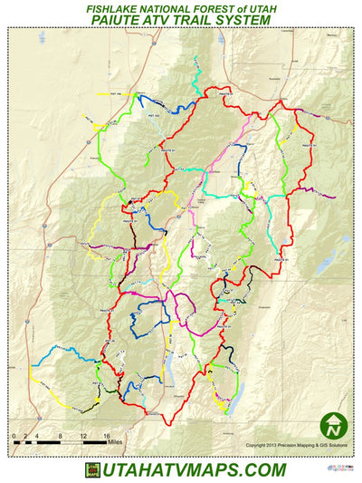 B3DB LLC. Paiute ATV Trails Map 2013 digital map