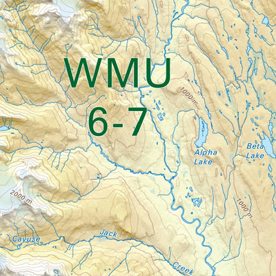 WMU 6-7 Skeena Region - Hunting Topo BC Preview 2