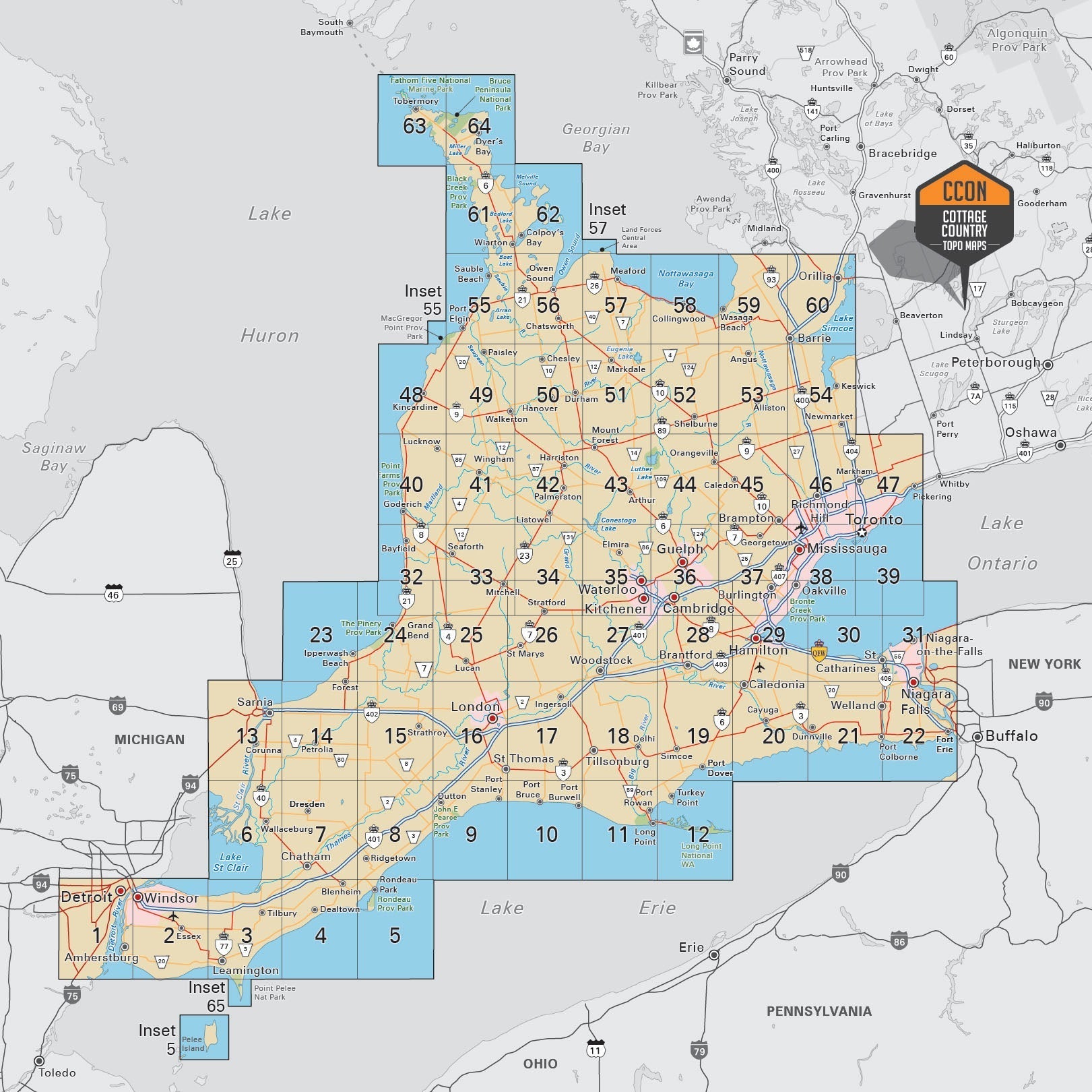 Backroad Mapbook Southern Ontario 2nd Ed (SOON Map Bundle) by Backroad ...