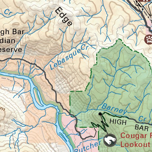 CCBC05 Big Bar Creek - Cariboo Chilcotin Coast BC Topo Map by Backroad ...