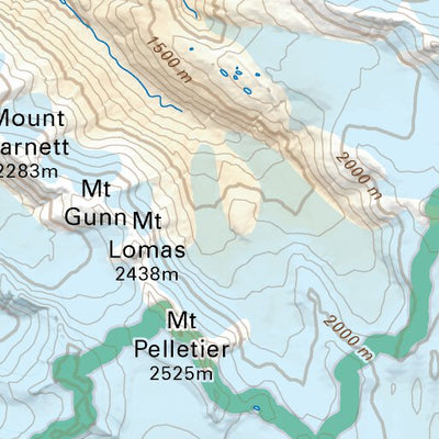 CCBC11 Fang Peak - Cariboo Chilcotin Coast BC Topo Preview 2