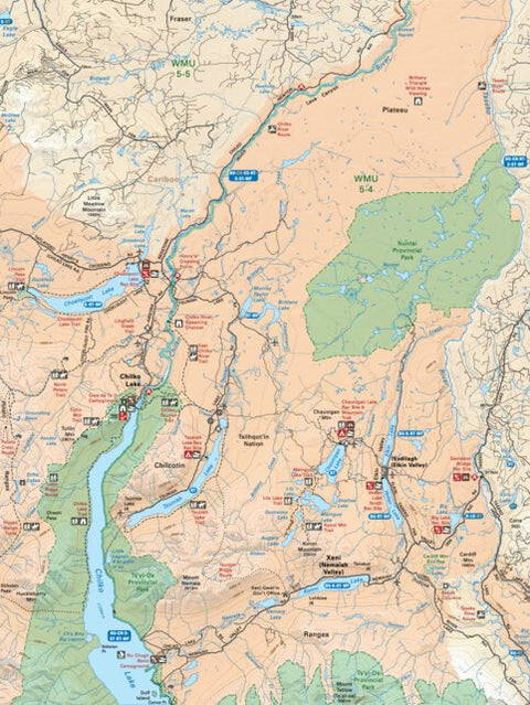 Backroad Mapbooks CCBC14 Xeni (Nemaiah Valley) - Cariboo Chilcotin Coast BC Topo digital map