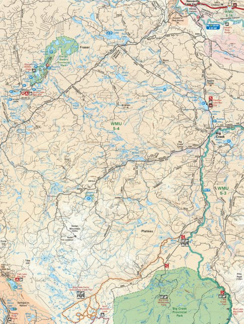 Backroad Mapbooks CCBC15 Big Creek Prov Park - Cariboo Chilcotin Coast BC Topo digital map