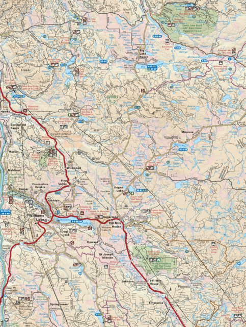 CCBC29 Williams Lake - Cariboo Chilcotin Coast BC Topo Map by Backroad ...