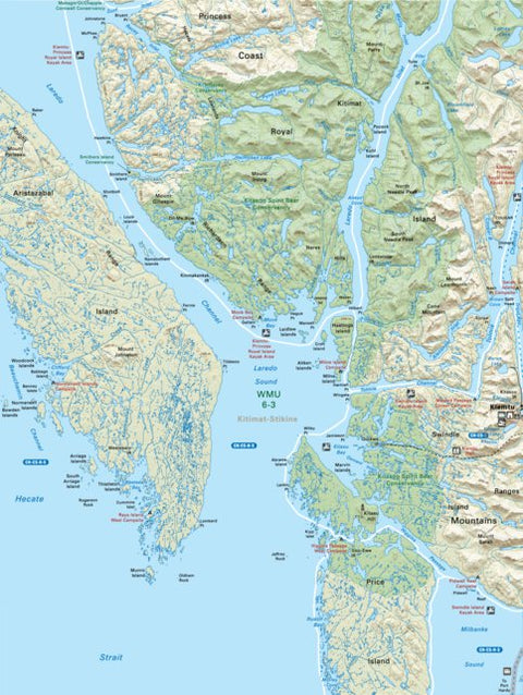 Backroad Mapbooks CCBC33 Kitasoo Spirit Bear Conservancy - Cariboo Chilcotin Coast BC Topo digital map
