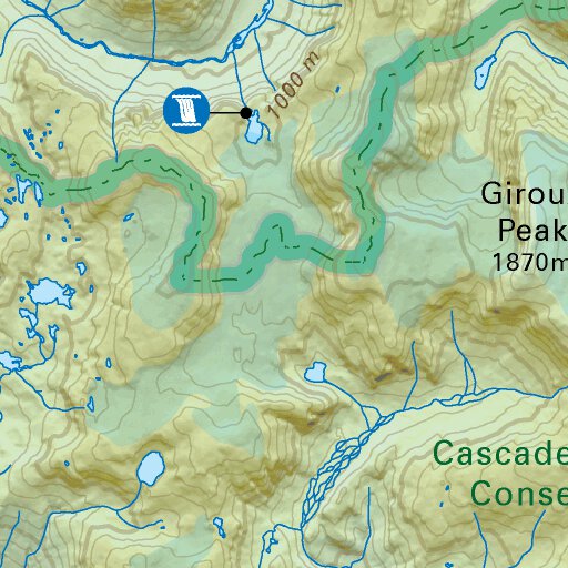 CCBC35 Cascade Sutslem Conservancy - Cariboo Chilcotin Coast BC Topo ...