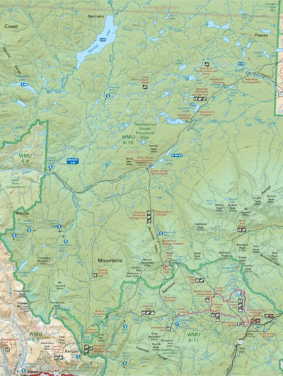 CCBC37 South Tweedsmuir Prov Park - Cariboo Chilcotin Coast BC Topo Preview 1