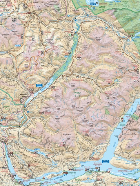 CCBC44 Likely - Cariboo Chilcotin Coast BC Topo Map by Backroad ...