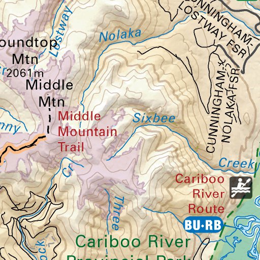 CCBC44 Likely - Cariboo Chilcotin Coast BC Topo Map by Backroad ...