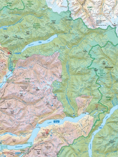 Backroad Mapbooks CCBC45 Mitchell Lake - Cariboo Chilcotin Coast BC Topo digital map