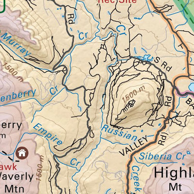CCBC58 Barkerville - Cariboo Chilcotin Coast BC Topo Preview 3