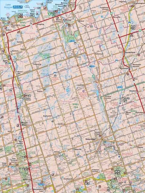 Backroad Mapbooks CCON11 Uxbridge - Cottage Country Ontario Topo digital map
