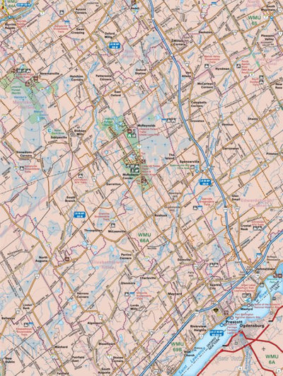 Backroad Mapbooks CCON46 Prescott - Cottage Country Ontario Topo digital map