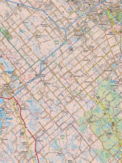 CCON60 Stittsville - Cottage Country Ontario Topo Map by Backroad ...