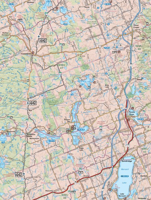 Backroad Mapbooks CCON87 Sundridge - Cottage Country Ontario Topo digital map