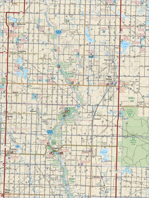 CEAB07 Big Valley - Central Alberta Topo Map by Backroad Mapbooks ...