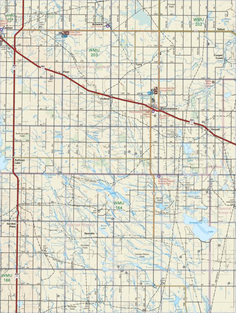 CEAB09 Coronation - Central Alberta Topo Map by Backroad Mapbooks ...