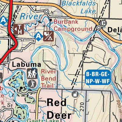 Backroad Mapbooks CEAB18 Red Deer - Central Alberta Topo digital map