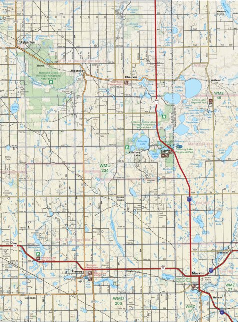 Backroad Mapbooks CEAB23 Provost - Central Alberta Topo digital map