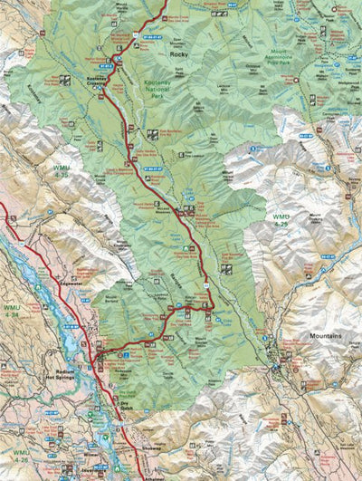 Backroad Mapbooks CRCR04 Radium Hot Springs - Canadian Rockies Topo digital map