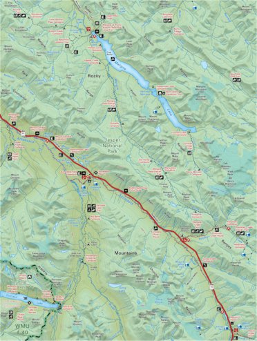 Backroad Mapbooks CRCR24 Maligne Lake - Canadian Rockies Topo bundle exclusive