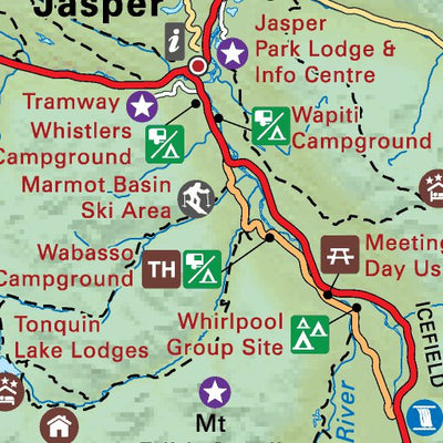 Backroad Mapbooks Jasper National Park – Alberta Park Recreation Map digital map