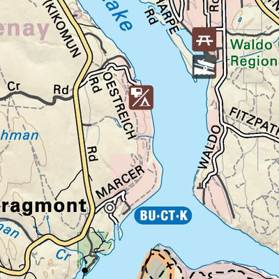 Backroad Mapbooks KRBC07 Lake Koocanusa - Kootenay Rockies BC Topo-2023 digital map