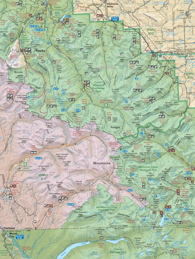 Backroad Mapbooks KRBC09 Akamina Kishinena Park - Kootenay Rockies BC Topo-2023 digital map