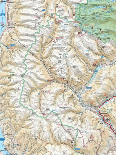 Backroad Mapbooks KRBC11 Slocan Valley - Kootenay Rockies BC Topo-2023 digital map