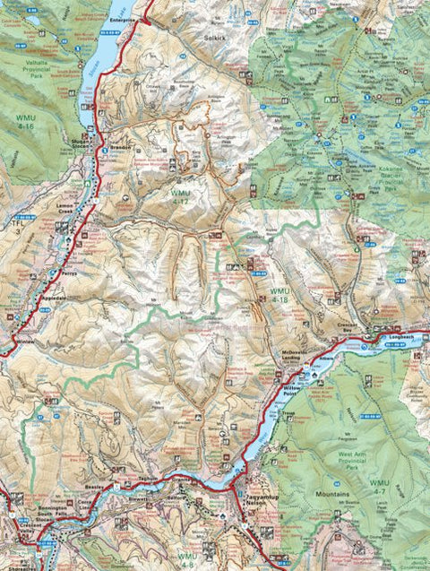 Backroad Mapbooks KRBC12 Nelson - Kootenay Rockies BC Topo-2023 digital map