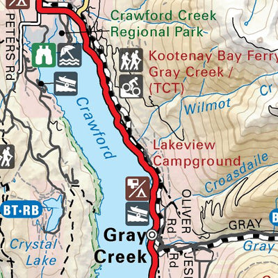 Backroad Mapbooks KRBC13 Balfour - Kootenay Rockies BC Topo-2023 digital map
