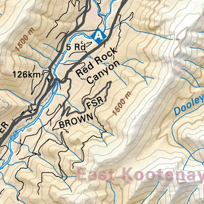 Backroad Mapbooks KRBC16 Fernie - Kootenay Rockies BC Topo-2023 digital map