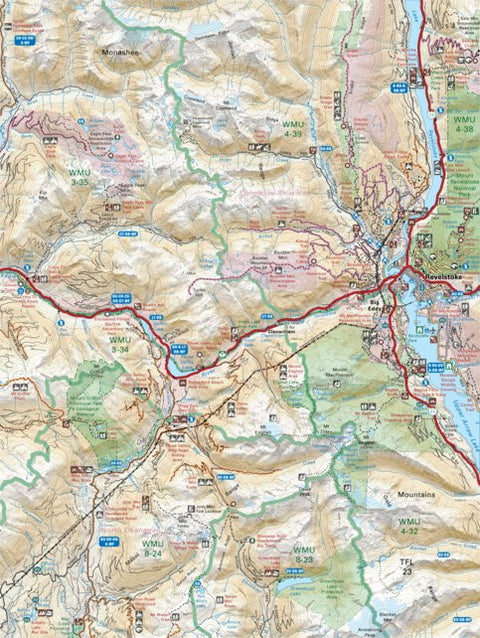Backroad Mapbooks KRBC34 Revelstoke - Kootenay Rockies BC Topo-2023 digital map