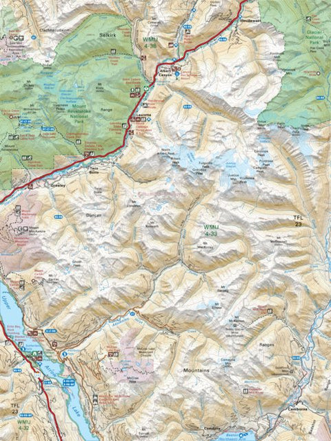Backroad Mapbooks KRBC35 Albert Canyon - Kootenay Rockies BC Topo-2023 digital map