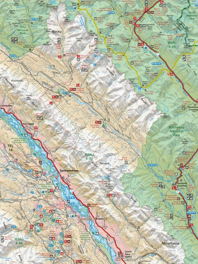 Backroad Mapbooks KRBC38 Kootenay National Park - Kootenay Rockies BC Topo bundle exclusive