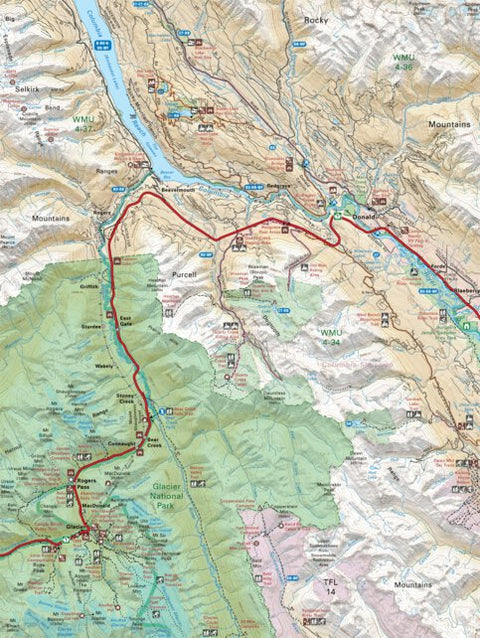 Backroad Mapbooks KRBC42 Rogers Pass - Kootenay Rockies BC Topo-2023 digital map