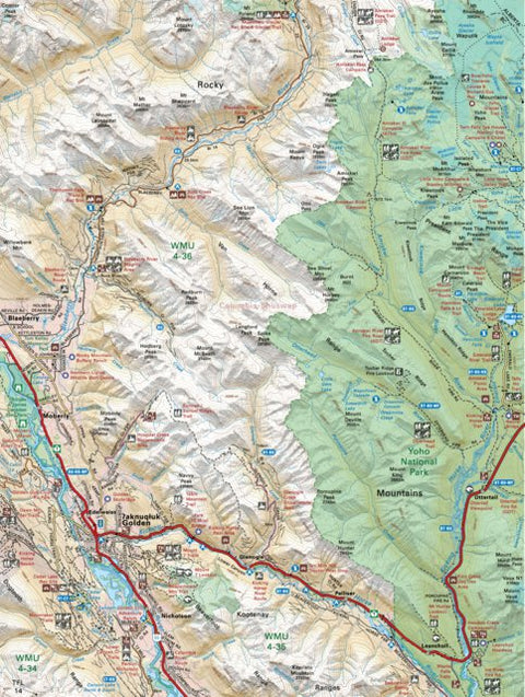 Backroad Mapbooks KRBC43 Golden - Kootenay Rockies BC Topo-2023 digital map