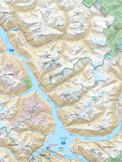 Backroad Mapbooks KRBC49 Kinbasket Lake - Kootenay Rockies BC Topo-2023 digital map
