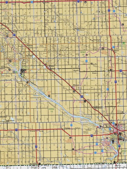 Backroad Mapbooks Map09 Estevan - Saskatchewan digital map