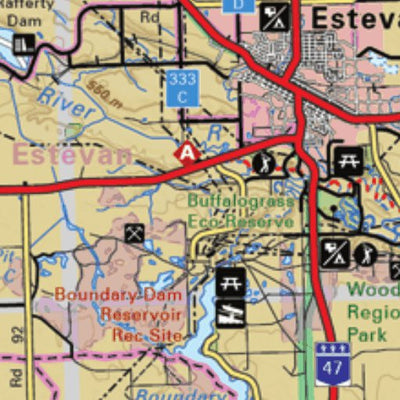 Backroad Mapbooks Map09 Estevan - Saskatchewan digital map