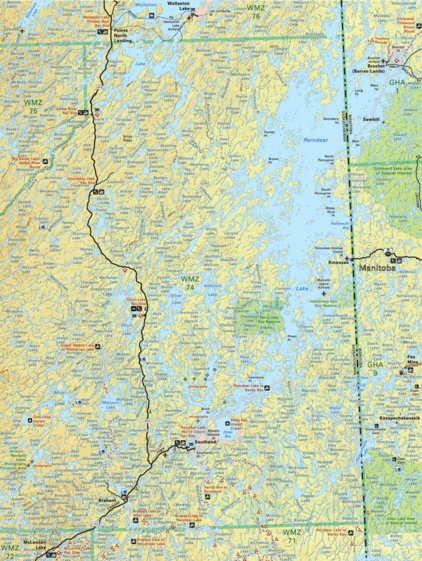 Backroad Mapbooks Map118 Reindeer Lake - Saskatchewan digital map