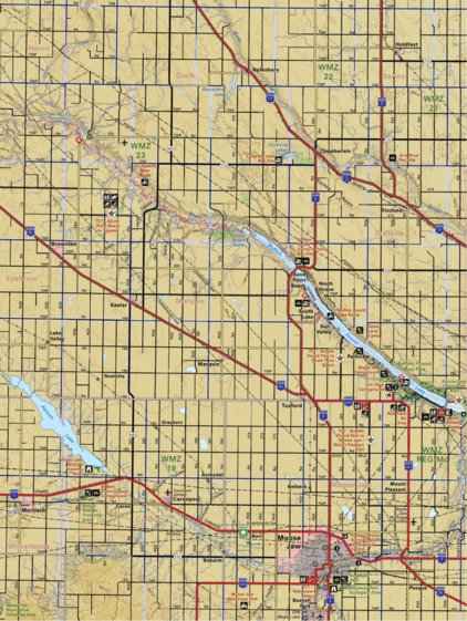 Backroad Mapbooks Map28 Moose Jaw - Saskatchewan digital map