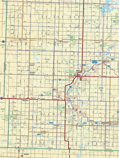 MBMB01 Melita - Manitoba Backroad Mapbook Topo Preview 1