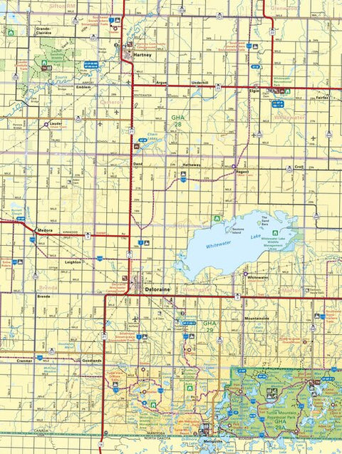 MBMB02 Deloraine - Manitoba Backroad Mapbook Topo Preview 1