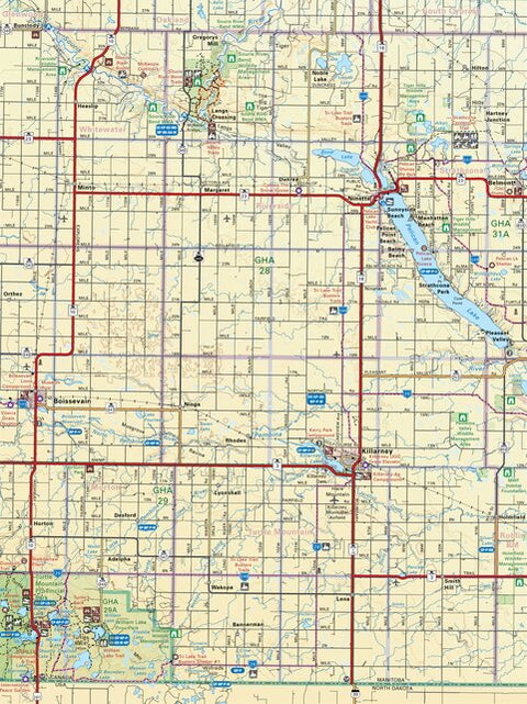 MBMB03 Killarney - Manitoba Backroad Mapbook Topo Preview 1