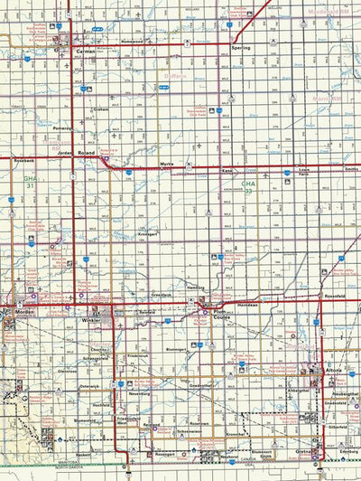 MBMB06 Winkler - Manitoba Backroad Mapbook Topo Preview 1