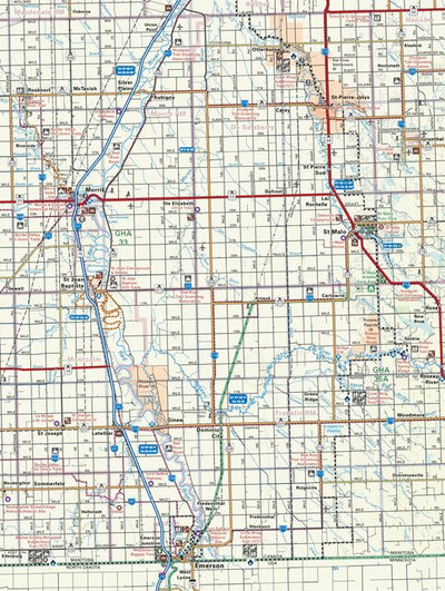 MBMB07 Emerson - Manitoba Backroad Mapbook Topo Preview 1